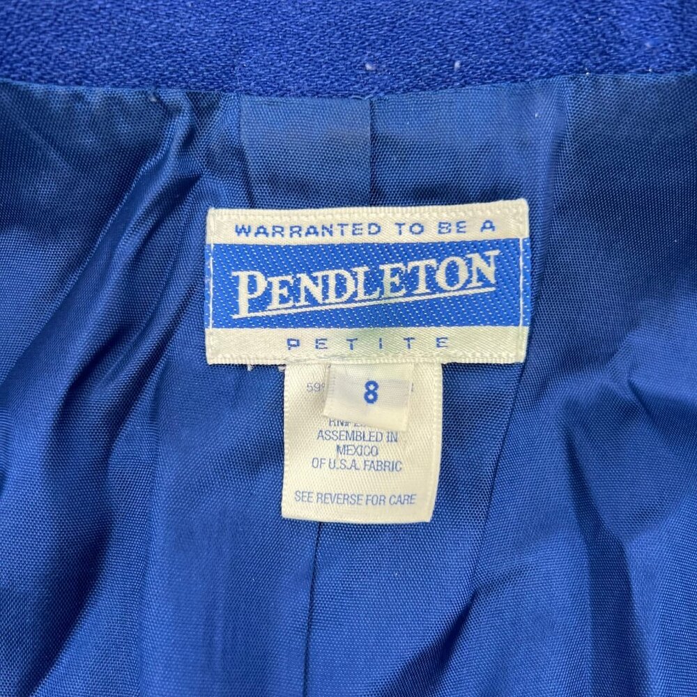 Pendleton Blue Button Classic Blazer Jacket | Siz… - image 8